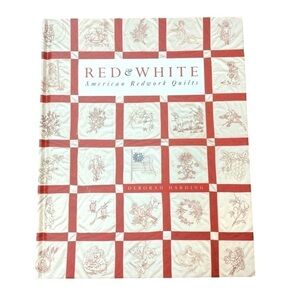 RED & White American Redwork Quilts by Deborah Harding Hardcover Book